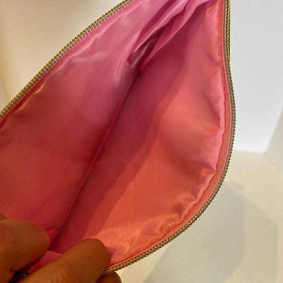 Lilly Pulitzer GWP Pouch Surf Blue Soleil It on Me Floral Stripe Cosmetic Bag - Picture 5 of 5